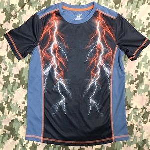 🐝 EXERTEK  Kids Short Sleeve Lightning Bolt Tee